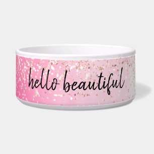 Pink Confetti Glitter Glitz Ombre Bowl
