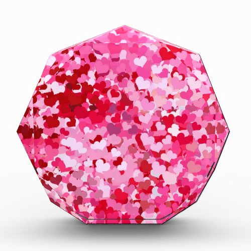 Pink Confetti Hearts Award