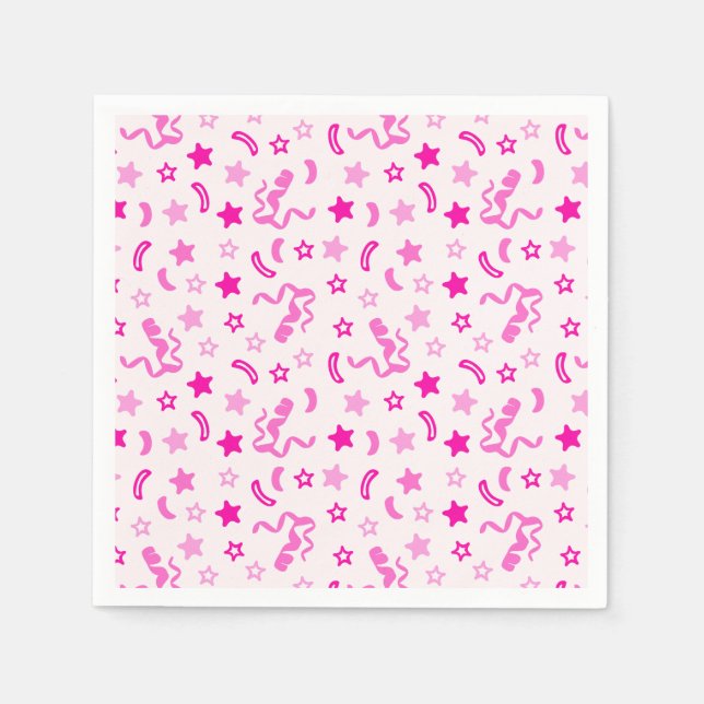 Pink Confetti  Napkins (Front)