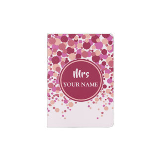 Pink Confetti - Personalized Passport Passport Holder