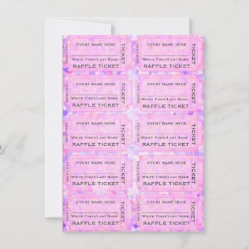Pink Confetti Raffle Tickets For Invitations by GlitterInvitations at Zazzle
