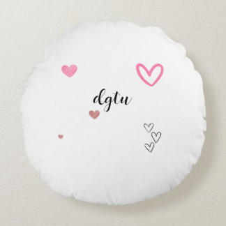 pink confort cut kawai round pillow