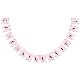 Pink Congratulations Bunting Flags