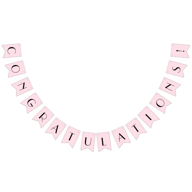 Pink Congratulations Bunting Flags (All)
