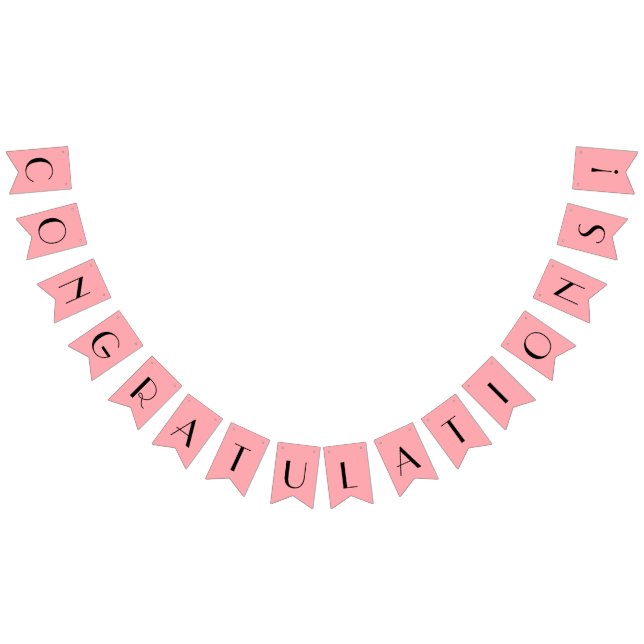 Pink Congratulations Bunting Flags (All)