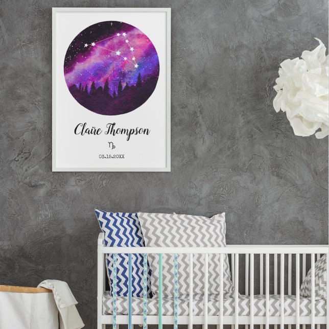 Pink Constellation Capricorn Horoscope Sign Gift (Creator Uploaded)