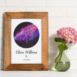 Pink Constellation Scorpio Horoscope Sign Gift