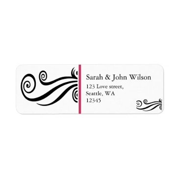 pink contemporary address labels