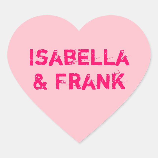 Pink Conversation Heart Sticker (Front)