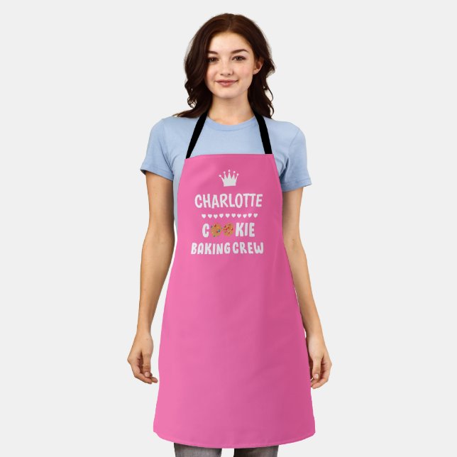 Pink "Cookie baking crew!! Apron (Worn)