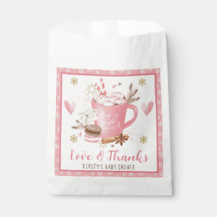 Pink Cookies and Cocoa Baby Shower Favor Bag
