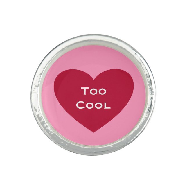 Pink Cool Heart Ring (Front)
