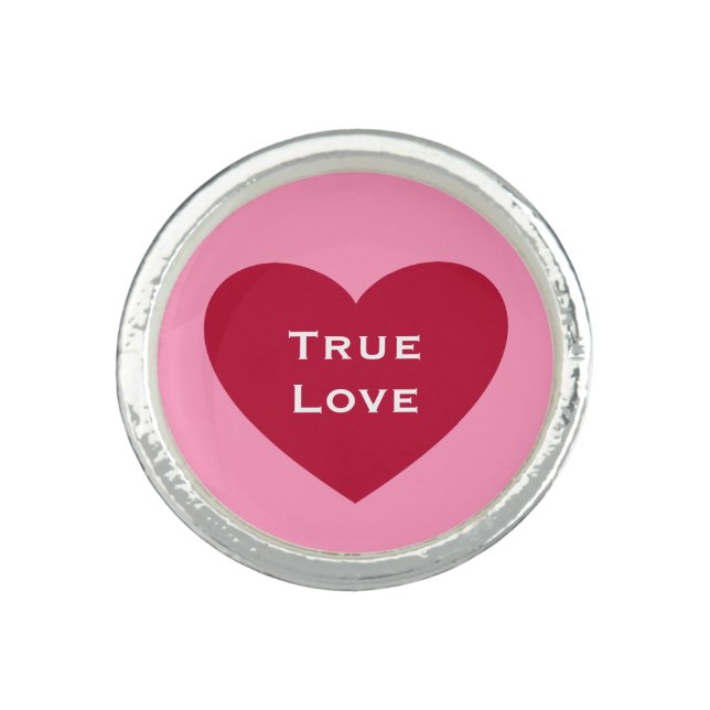 Pink Cool Heart Ring (Front)