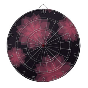 Pink, cool, trendy, modern flower abstraction dart board