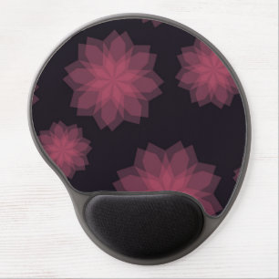 Pink, cool, trendy, modern flower abstraction gel mouse pad