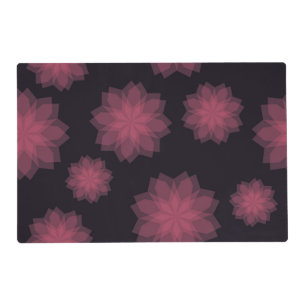 Pink, cool, trendy, modern flower abstraction placemat