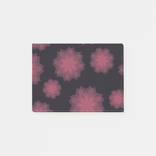 Pink, cool, trendy, modern flower abstraction post-it notes