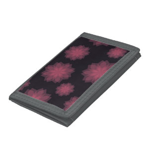 Pink, cool, trendy, modern flower abstraction tri-fold wallet