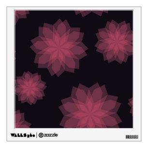 Pink, cool, trendy, modern flower abstraction wall decal