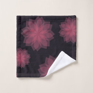 Pink, cool, trendy, modern flower abstraction wash cloth