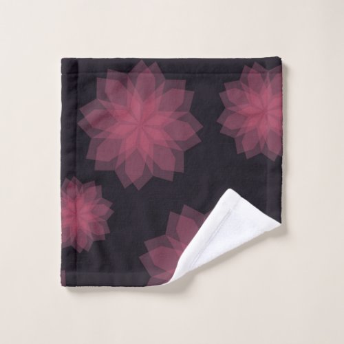 Pink cool trendy modern flower abstraction wash cloth