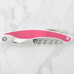 Pink, cool, unique, trendy triangle illustration waiter's corkscrew