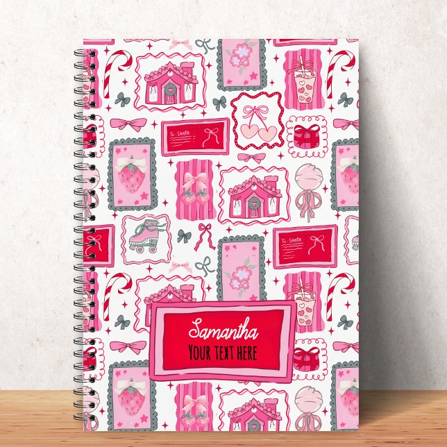 Pink Coquette aesthetic girly whimsical pattern Notebook (Creator Uploaded)