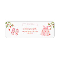 Pink Coquette Baby Clothes Address Label