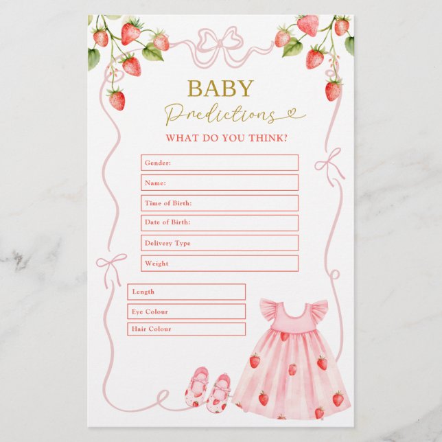 Pink Coquette Baby Clothes Baby Predictions  (Front)