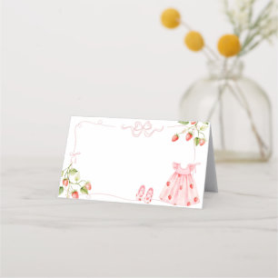 Pink Coquette Baby Clothes Berry Appointment Card