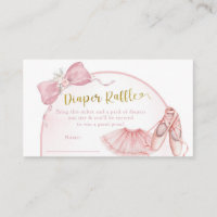 Pink Coquette Ballerina Baby Shower Diaper Raffle