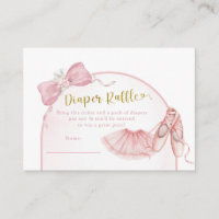 Pink Coquette Ballerina Baby Shower Diaper Raffle
