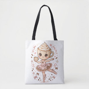 Pink Coquette Ballerina Cappuccina Tote Bag