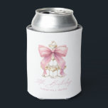 Pink Coquette Bow 30th Birthday Party Can Cooler<br><div class="desc">Pink Coquette Bow 30th Birthday Party Can Cooler</div>