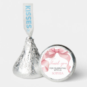 Pink Coquette Bow Birthday Party Hershey®'s Kisses®
