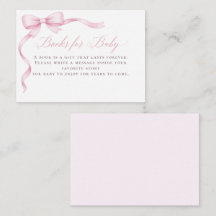 Pink Coquette Bow Books for Baby Shower