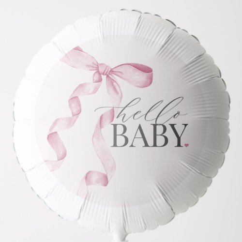 Pink Coquette Bow Girl Baby Shower Decor Balloon