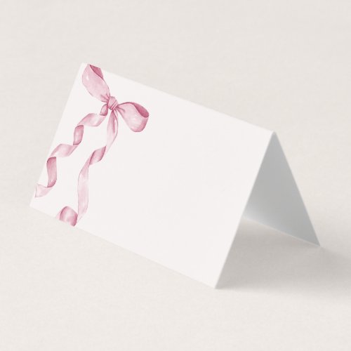 Pink Coquette Bow Place Card Table Decor