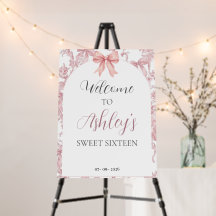 Pink Coquette Bow Sweet 16 Birthday