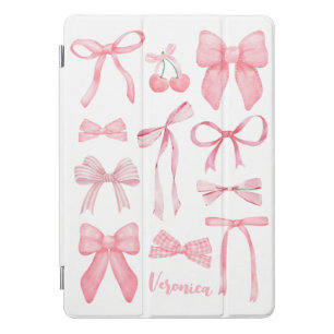 Pink Coquette Bow Trendy Feminine Girly Aesthetic iPad Pro Cover