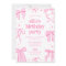 Pink Coquette Bows Birthday Invitation