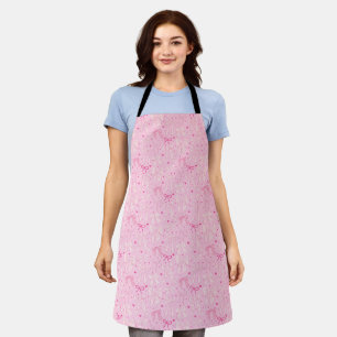 Pink Coquette Bows Hearts Girly Apron