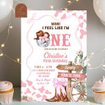 Pink Coquette Disco Cowgirl Like One 1st Birthday Invitation<br><div class="desc">Pink Yeehaw First Rodeo Girl Birthday Party,  Disco Cowgirl Western Birthday Party,  Pink Bow Country Cowgirl Party,  Desert Cactus Party,  Wild West Cowboy Birthday Party,  Western Pony Kids Birthday Party,  Cowgirls First Rodeo Birthday Party,  Cowboys Country Rodeo Birthday Invitation.</div>