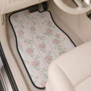 Pink Coquette Floral Car Floor Mat