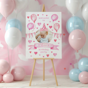 Pink Coquette Girl Party Welcome Sign