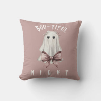 Pink Coquette Halloween Ghost Pillow