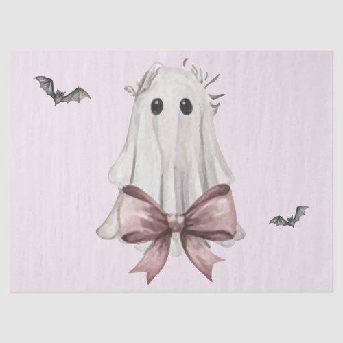 Pink Coquette Halloween Ghost Tissue Paper