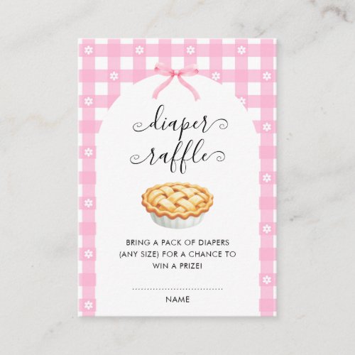 Pink Coquette Pie Diaper Raffle