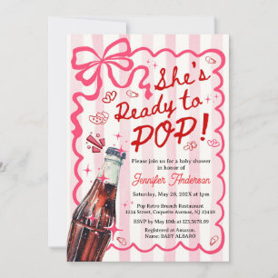 Pink Coquette She is Ready to POP Invitation
