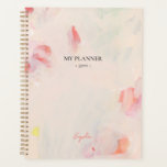 Pink & Coral Abstract Floral Art Goal Planner<br><div class="desc">This custom planner design features a beautiful hand-painted abstract art. You can personalize the text and use it for any purpose (goal setting,  productivity,  to do list,  school / company / business project planner,  ect). More unique stationery or gifts are available at my Zazzle store byEunmee.</div>